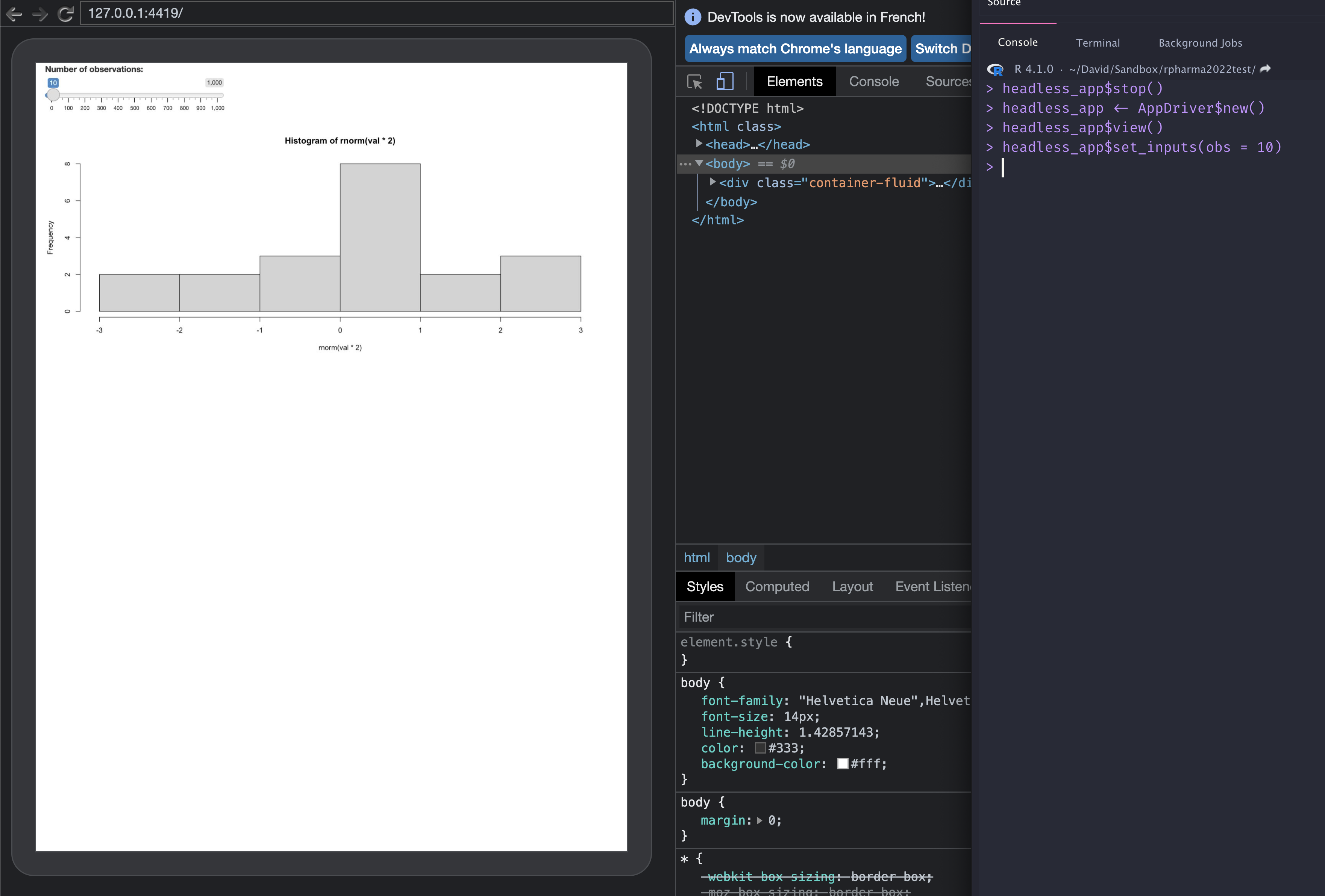 Headless test debugging tools.